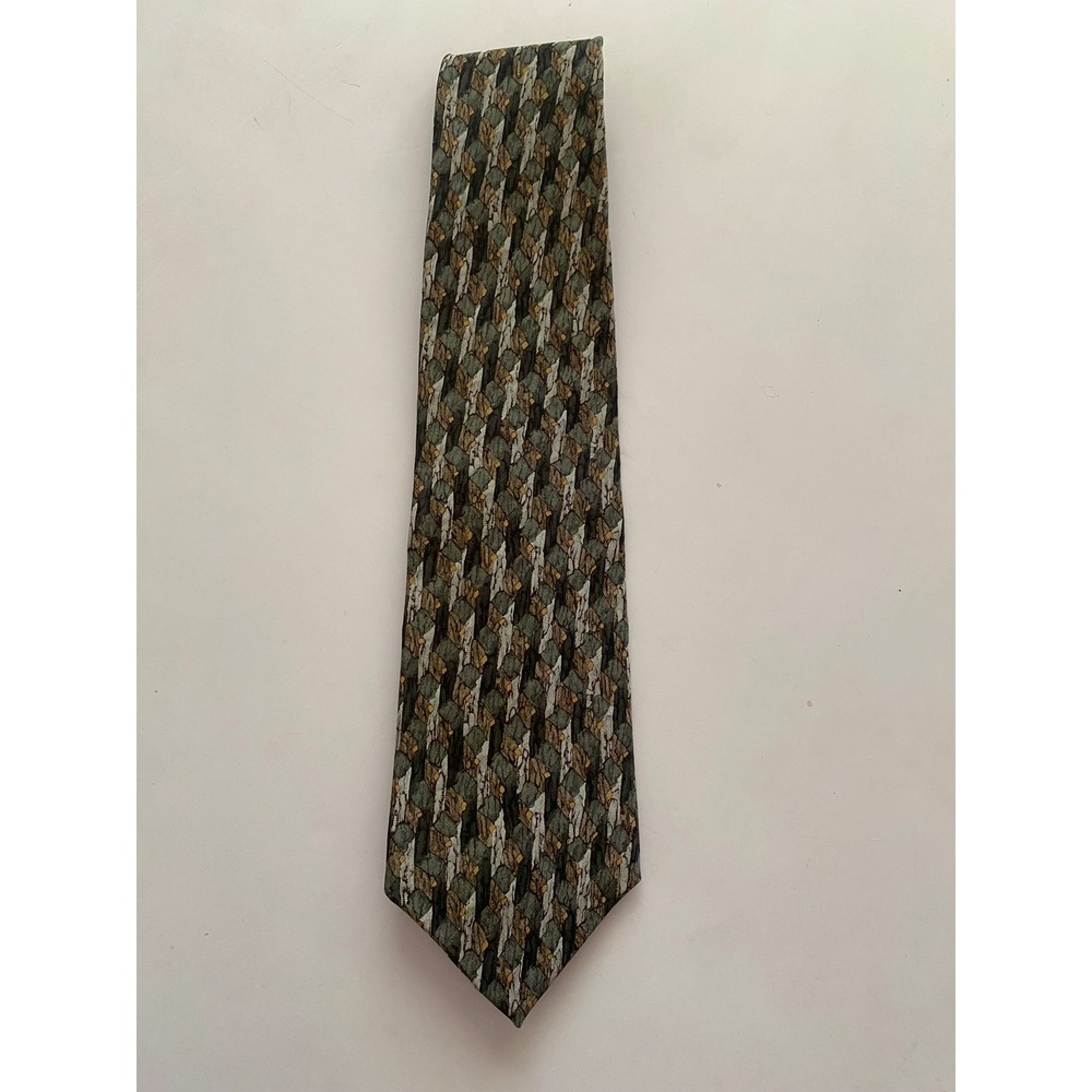 Stonehenge Martini Cocktail Collection Silk Tie Mens Green Microscopic‎ Pattern